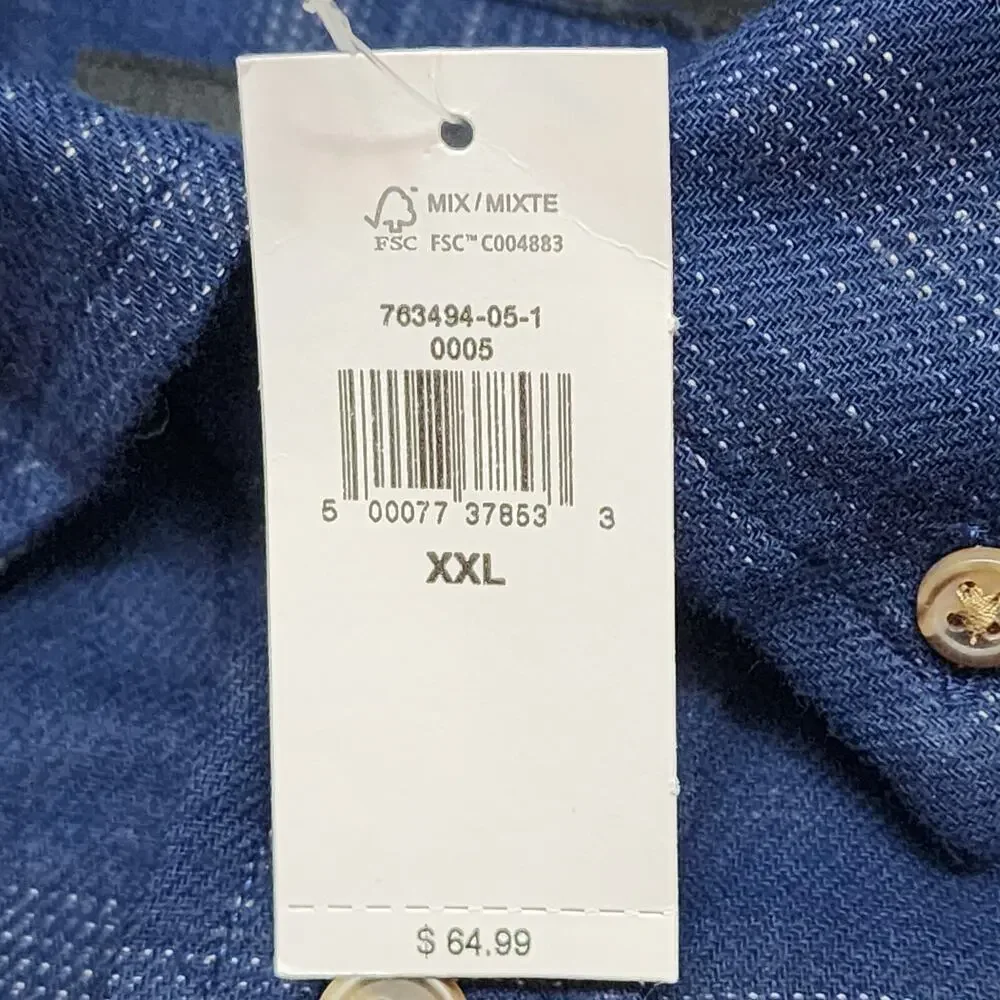 NWT BANANA REPUBLIC MEN'S Untucked Flannel Shirt Size XXL‎